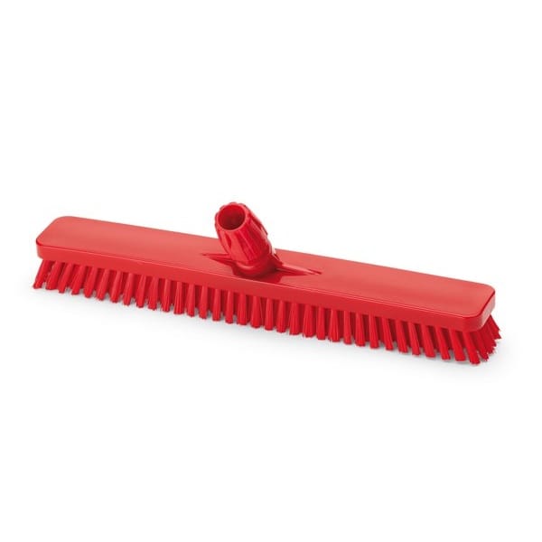 Perie pentru pardoseli si pereti, 45 cm, IGEAX 1010, duritate medie, rosie, rezistenta la 121°C, autoclavare pentru industria alimentara, certificare HACCP, FDA