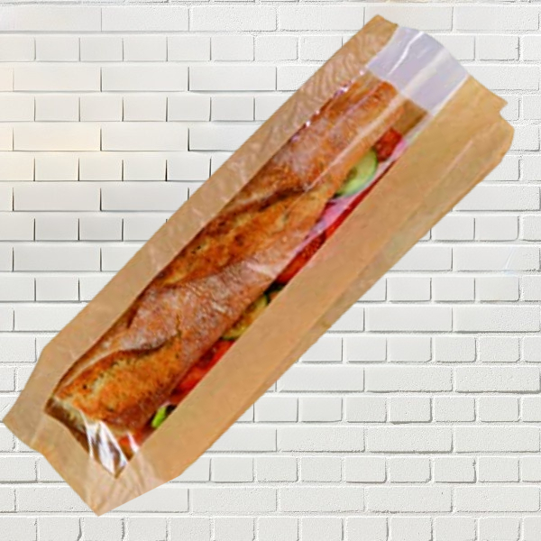 Pungi cu fereastra, cerate - 13x4x25cm(f=6cm) - 1000 BUCATA.