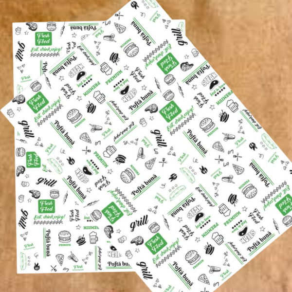 Hartie alba burger / cartofi FRESH - 25x35 - 10 kg (@ 326 coli/kg)
