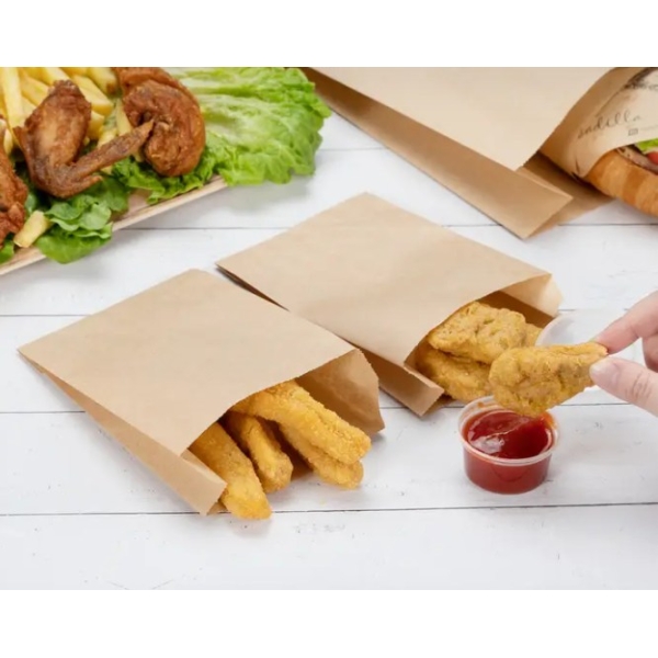 Punga hartie natur,cerata - 11x4x12cm - 1500 BUCATA