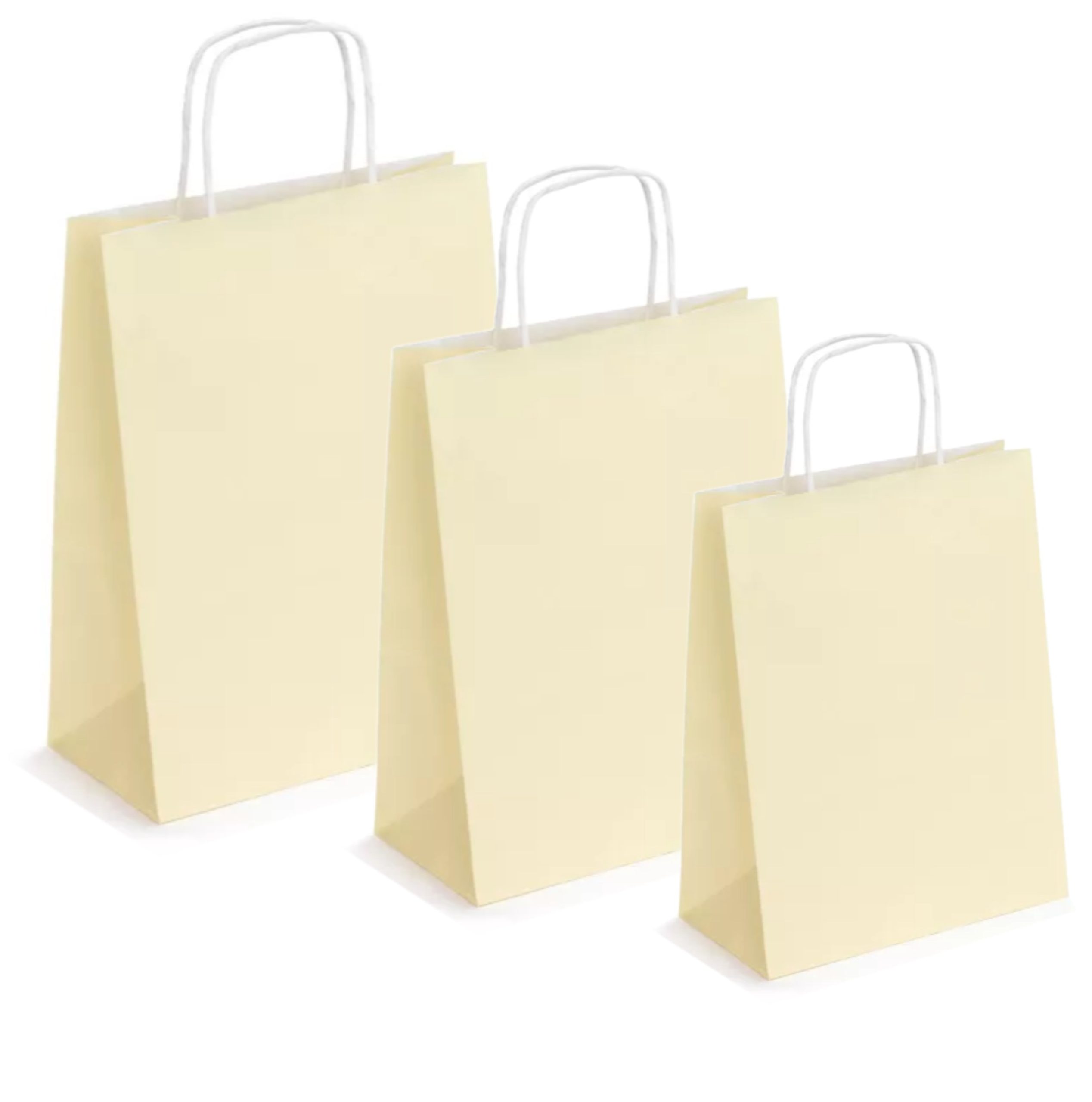 Pungi albe, colorate 100% crem - 32x12x41 - 100 BUCATA.