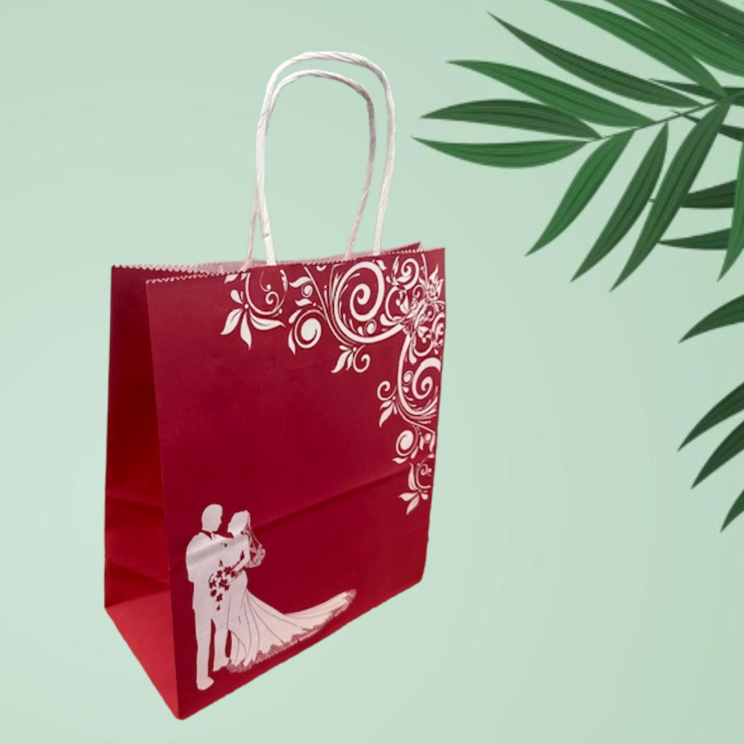 Sacosa hartie miri bordo - 22x11x25.5cm - 100 BUCATA