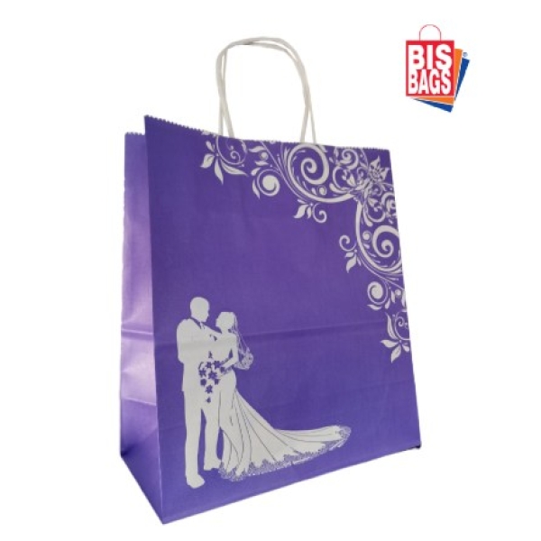 Sacosa hartie miri mov - 22x11x25.5cm - 100 BUCATA