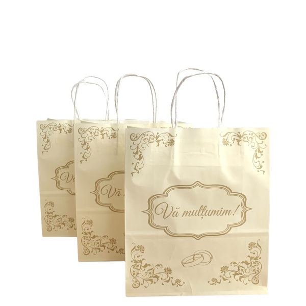 Sacosa hartie Va Multumim - 22x11x28 - 100 BUCATA