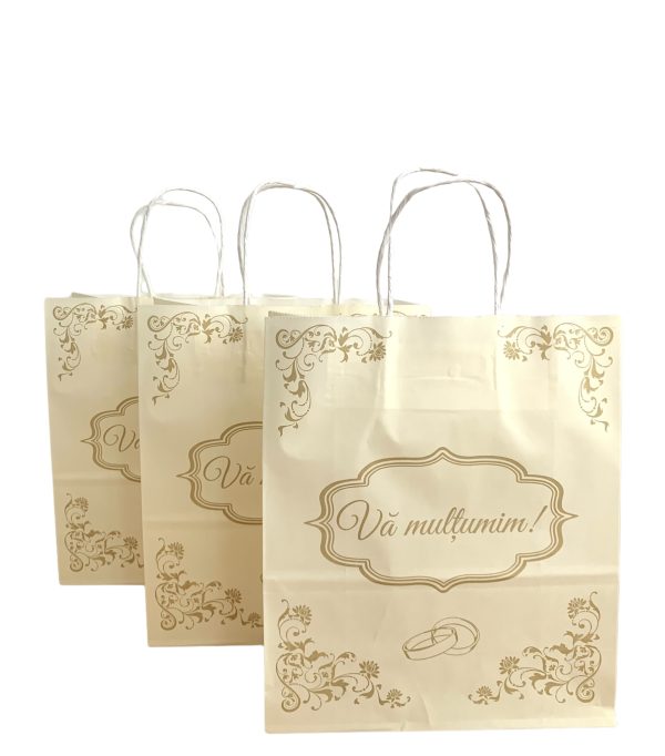 Sacosa hartie Va Multumim - 22x11x28 - 100 BUCATA