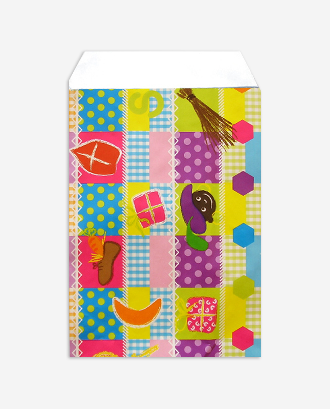 Punga mercerie multicolora - lwc alb 80gr/m2 11x19 cm - 200 BUCATA