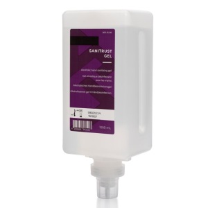 Gel dezinfectant pentru maini, SANITRUST, 1000 ml, pentru dispensere Automate DENALI-A, gel delicat, fara parfum,incolor, ideal pentru pielea sensibila