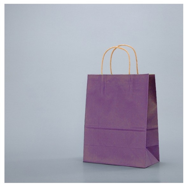 Pungi hartie maro,colorate 100% lila - 25x14x30 - 100 BUCATA