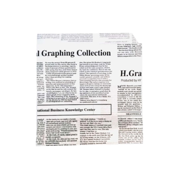 Coltar hartie, model ziar - 16 x 17cm RG 35gr (model Graphic Collection)- 2000 BUCATA.