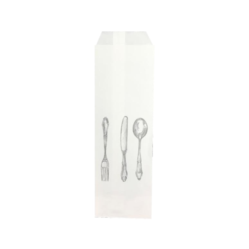 Punga tacam alba "TRIS WHITE" - 8 x 25cm - 2000 BUCATA