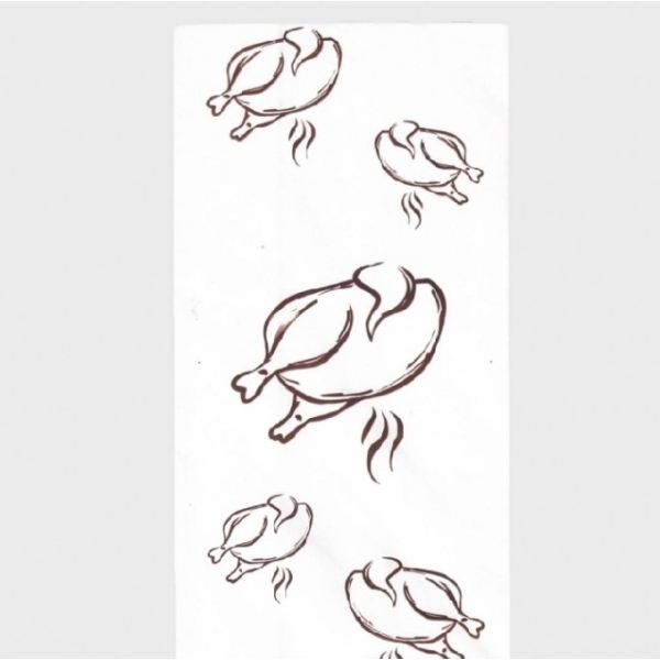 Punga alba grill / pui - 16x7x30cm - 500 BUCATA