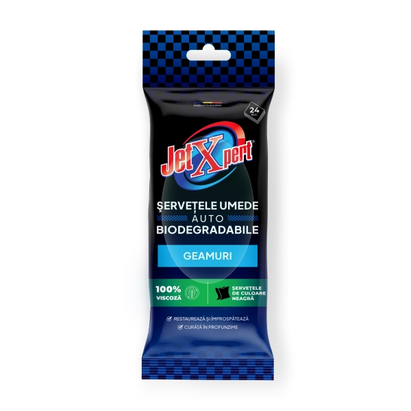 JETXPERT servetele umede pentru geamuri auto, 24 servetele / pachet