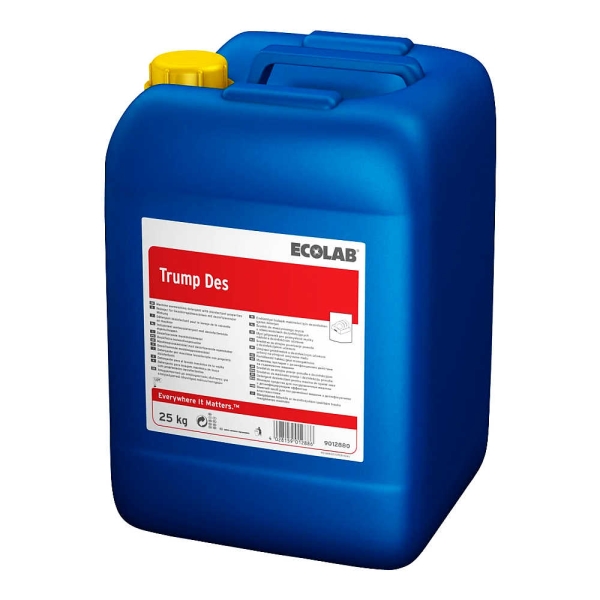 Detergent dezinfectant Ecolab Trump DES 25kg – pentru mașini de spălat vase profesionale
