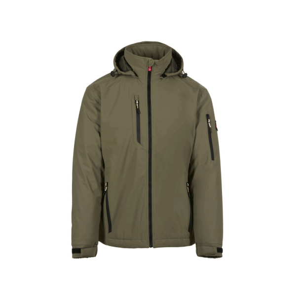 Jachetă softshell Payper Gale / Gale Pad pentru bărbați – impermeabilitate WP8000, respirabilitate WVT5000, glugă fixă - culoare military green