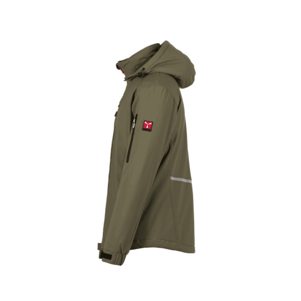 Jachetă softshell Payper Gale / Gale Pad pentru bărbați – impermeabilitate WP8000, respirabilitate WVT5000, glugă fixă - culoare military green