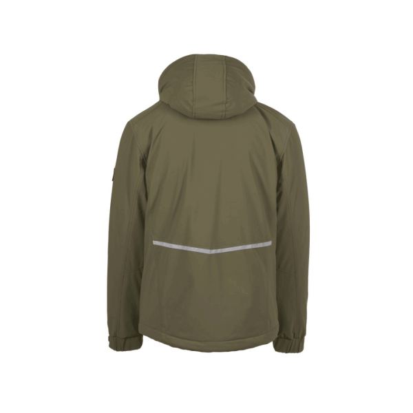 Jachetă softshell Payper Gale / Gale Pad pentru bărbați – impermeabilitate WP8000, respirabilitate WVT5000, glugă fixă - culoare military green