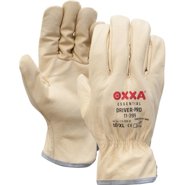 Manusi de protectie OXXA Driver-Pro 11-399, cream, 7-11, din piele naturala, captusite, cu manseta elastica