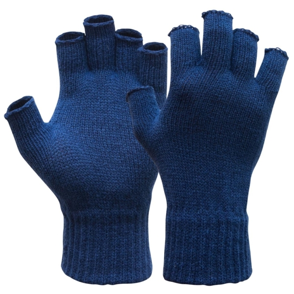 Manusi de protectie OXXA Knitter 14-371,fingerless, albastru, 10, cu manseta elastica