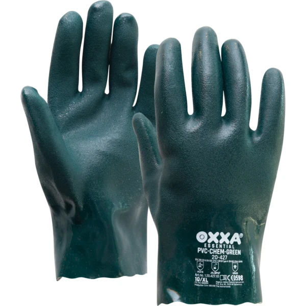 12042700.jpg Manusi de protectie OXXA PVC-Chem-verde 20-427, 270 mm, 10, captusite