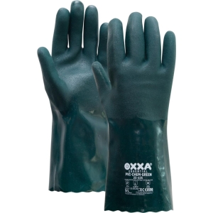 Manusi de protectie OXXA PVC-Chem-verde 20-435, 350 mm, 9-10, din bumbac, captusite, cu aderenta ridicata