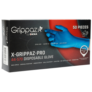 Manusi de nitril OXXA X-Grippaz-Pro 44-570,albastru,50pc,7-12, cu manseta elastica, cu aderenta ridicata