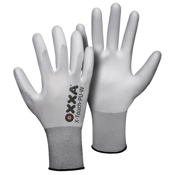Manusi de protectie OXXA X-Touch-PU-W 51-115, alb, 7-11, din nylon, cu manseta elastica