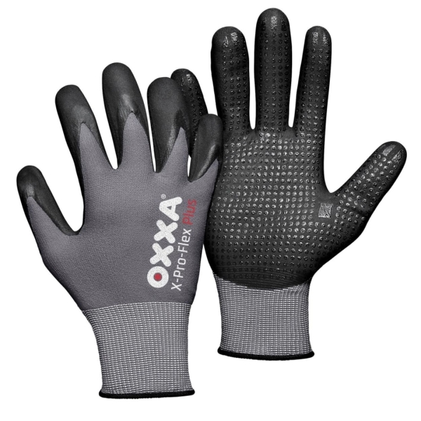 Manusi de protectie OXXA X-Pro-Flex Plus 51-295,blk/gr,7-11, din nylon, cu manseta elastica, cu aderenta ridicata