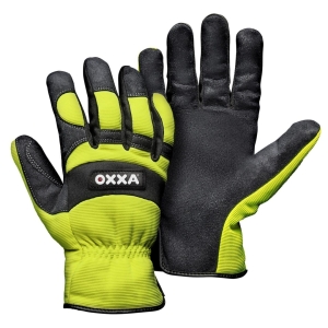 Manusi de protectie OXXA X-Mech 51-610,negru/fluo yell, 8-11, din piele naturala, captusite, cu manseta elastica, pentru…