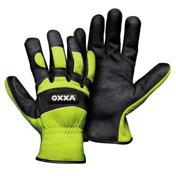Manusi de protectie OXXA X-Mech-Thermo 51-615 blk/yell, 8-11, din piele naturala, captusite, cu manseta elastica