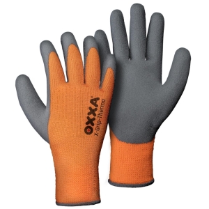 Manusi de protectie OXXA X-Grip-Thermo 51-850 or/gri, 8-11, din latex, captusite, cu manseta elastica, cu aderenta ridicata