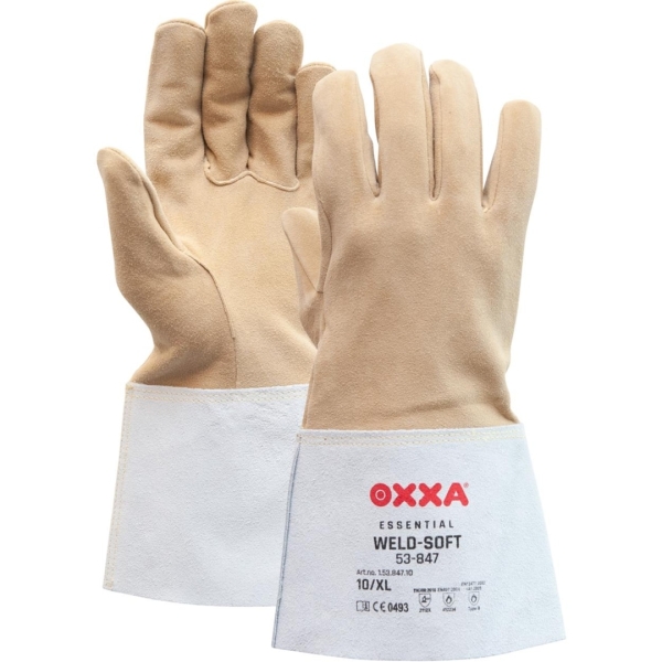Manusi de protectie OXXA Weld-Soft 53-847,deersplit lthr, 10, din piele naturala