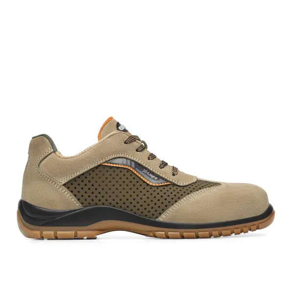 Pantofi Exena Argo S1PL FO SR curezistent la abraziune, ce asigură aerisirea piciorului, cu talpă Energy PU 2D și limbă tip burduf, dublată cu material spongios.