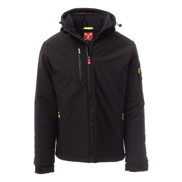 Jacheta softshell de iarna barbati din 78% naylon + 22% elastan, 320 g/m2