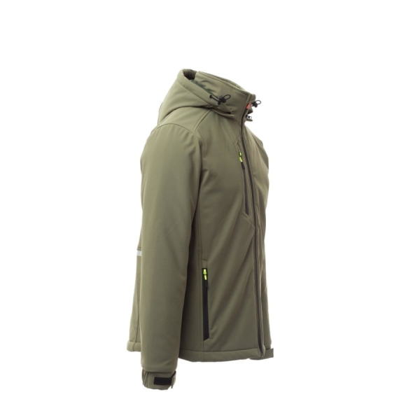 Jacheta softshell de iarna barbati din 78% naylon + 22% elastan, 320 g/m2