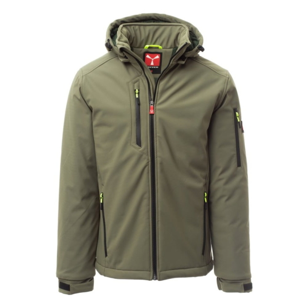 Jacheta softshell de iarna barbati din 78% naylon + 22% elastan, 320 g/m2