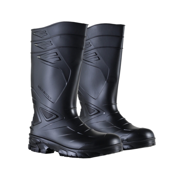 Cizma Exena PVC Devil black S5 SRC, Poliester, Injectata, Slip-on, Da