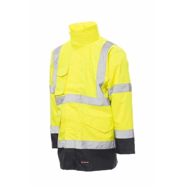 Jacheta reflectorizanta HI_VIZ 4 in 1, Paper Dockyard, culoare galben flourescent