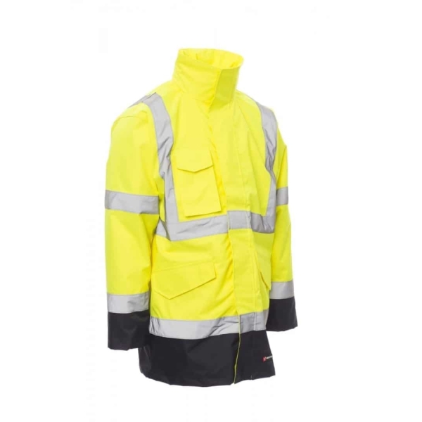 Jacheta reflectorizanta HI_VIZ 4 in 1, Paper Dockyard, culoare galben flourescent