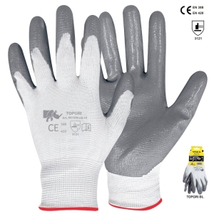 Rhino Safety Topgri Polyester Nitrile Gloves