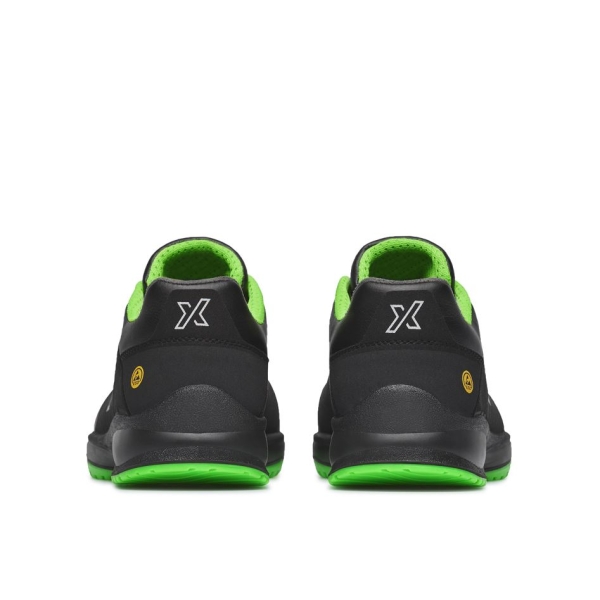 Pantofi Exena Rebel S3 ESD SRC din sintetic, PU 2D, Tip burduf, cu Insiretare prin perforatii consolidate cu capse nemetalice