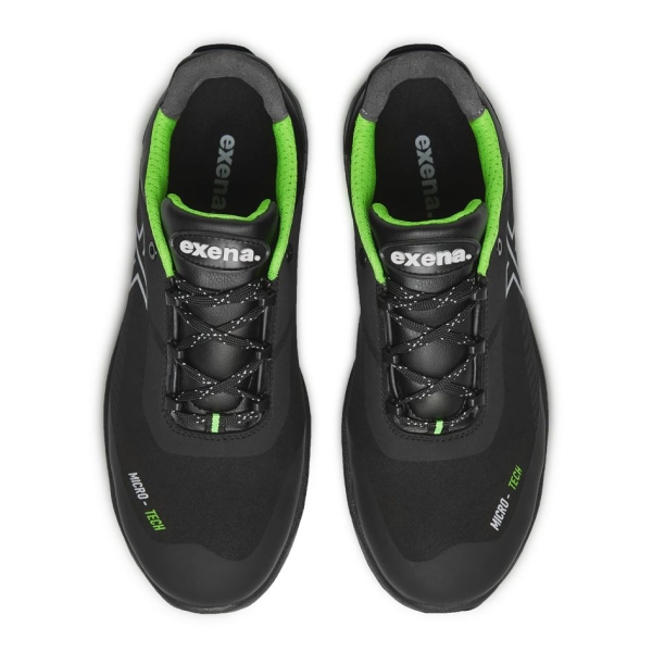 Pantofi Exena Rebel S3 ESD SRC din sintetic, PU 2D, Tip burduf, cu Insiretare prin perforatii consolidate cu capse nemetalice