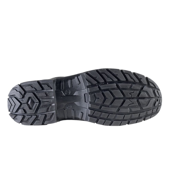 Bocanci Sirin Bora New S1 SRC din  material rezistent la abraziune, care asigură aerisirea piciorului, cu talpă PU 1D, tip burduf dublat cu material spongios și înșiretare prin perforații consolidate cu capse metalice.