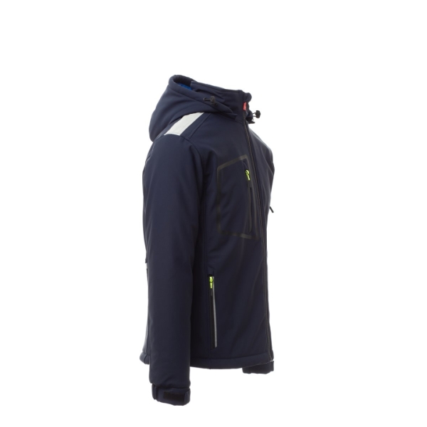 Jacheta softshell de iarna Payper Stream Pad pentru Barbati, 100% Soft-Shell 78% nylon + 22% elastane, 330 g/m2