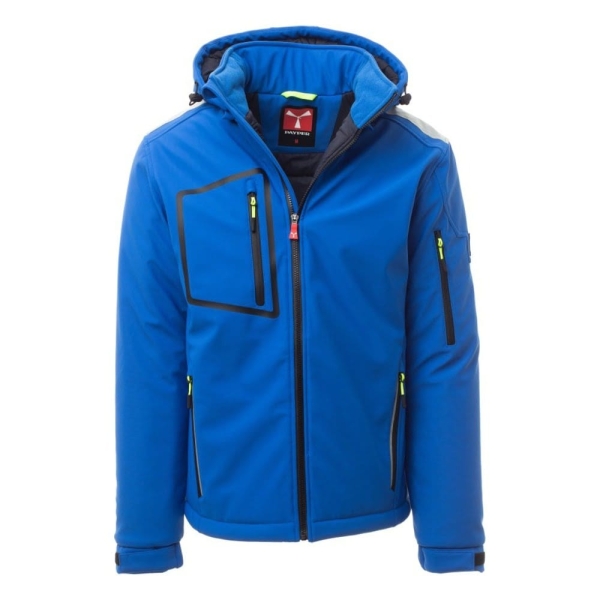 Jacheta softshell de iarna Payper Stream Pad pentru Barbati, 100% Soft-Shell 78% nylon + 22% elastane, 330 g/m2