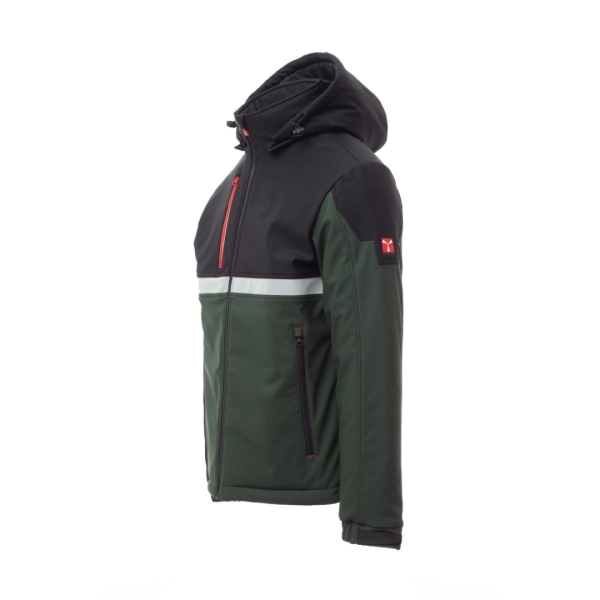 Jacheta softshell de iarna barbati din 78% Nylon + 22% Elastan, 330 g/m2