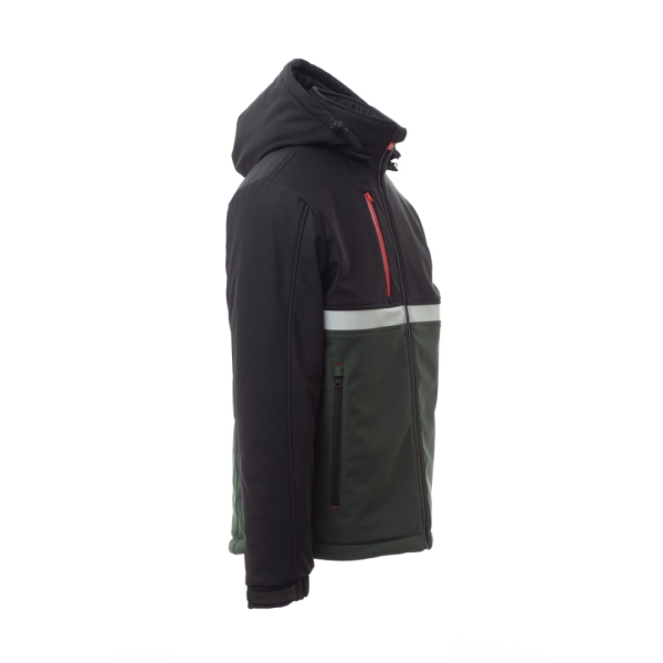 Jacheta softshell de iarna barbati din 78% Nylon + 22% Elastan, 330 g/m2