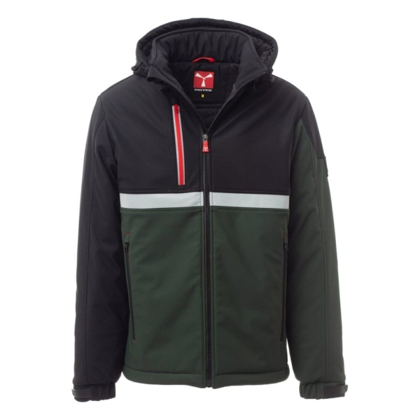 Jacheta softshell de iarna barbati din 78% Nylon + 22% Elastan, 330 g/m2