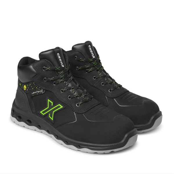 Bocanci Exena Mars S3 ESD SRC - material rezistent la abraziune, Energy, PU 2D, Tip burduf - dublata cu material spongios