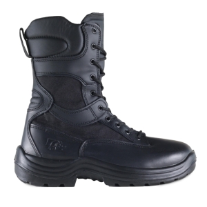 Bocanci paza pentru agenti de securitate Sirin Burebista 02 FO WR SRC, membrana impermeabila, PU 2D, tip burduf dublata cu material spongios, insiretare prin perforatii consolidate cu capse metalice