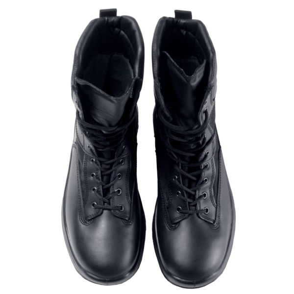 Bocanci paza pentru agenti de securitate Sirin Burebista 02 FO WR SRC, membrana impermeabila, PU 2D, tip burduf dublata cu material spongios, insiretare prin perforatii consolidate cu capse metalice